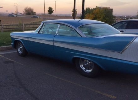 1/18 プリマス フューリー ブルー 青 Plymouth Fury blue white 1958