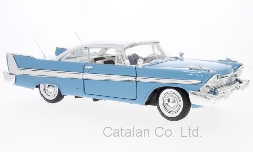 1/18 プリマス フューリー ブルー 青 Plymouth Fury blue white 1958