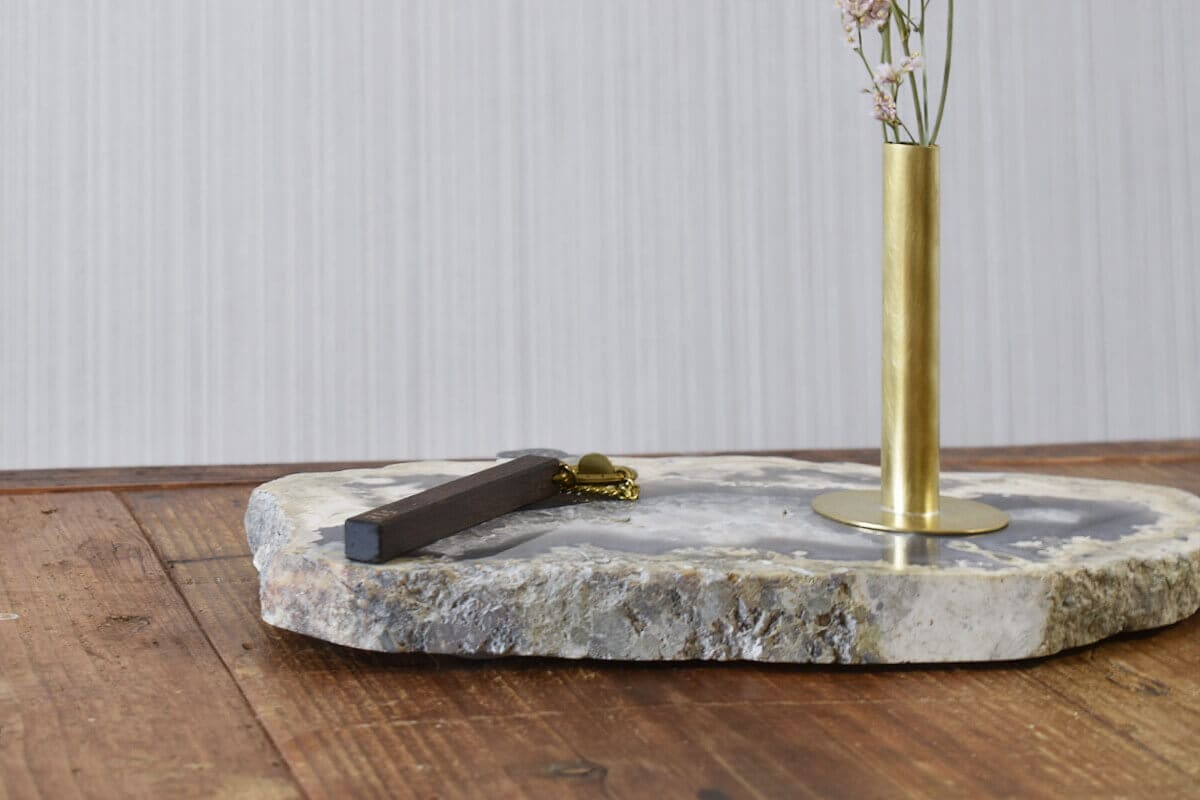 木化石 珍品 瑪瑙化置物 原石 約2kg 唐木 華道 茶道入手困難WWFT082 木