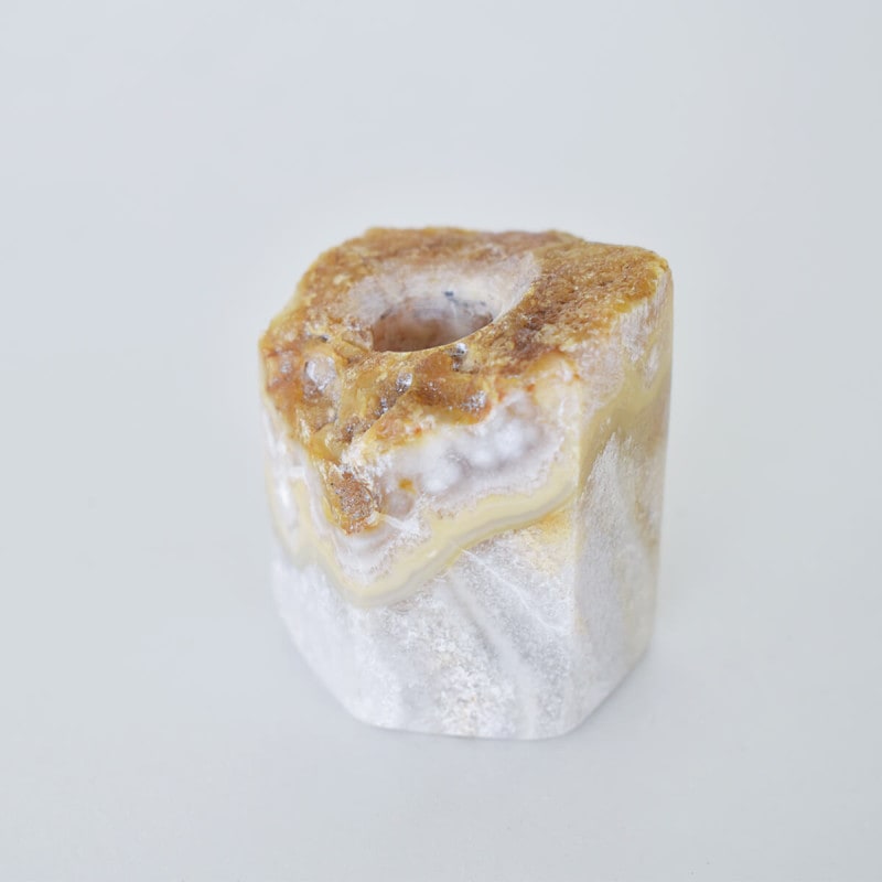 青色アゲートスライス置物特大3.5kg本立てにも - メルカリ 青色