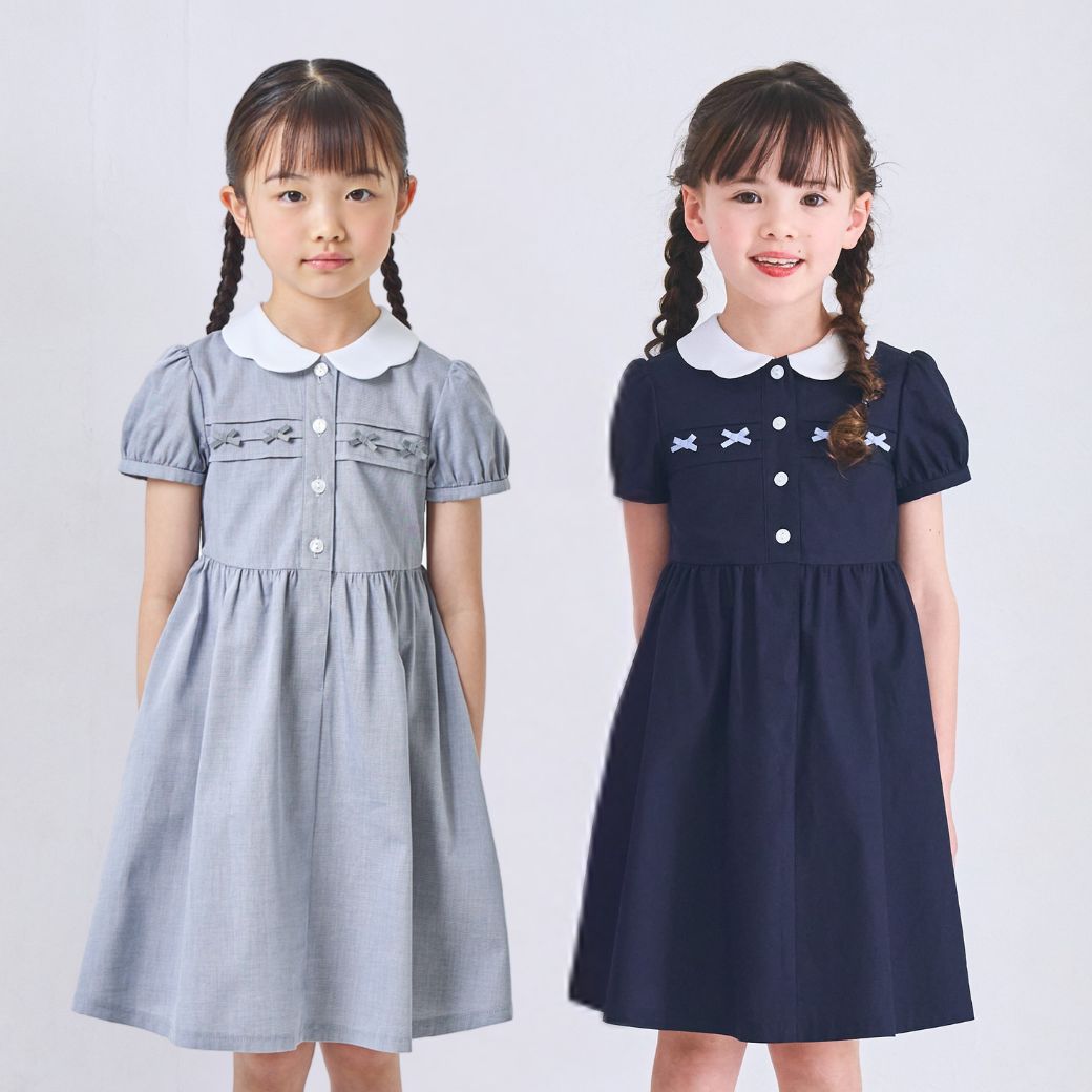 SUMMER SALE】スカラップミニリボンワンピース 80 90 100 110 120 130
