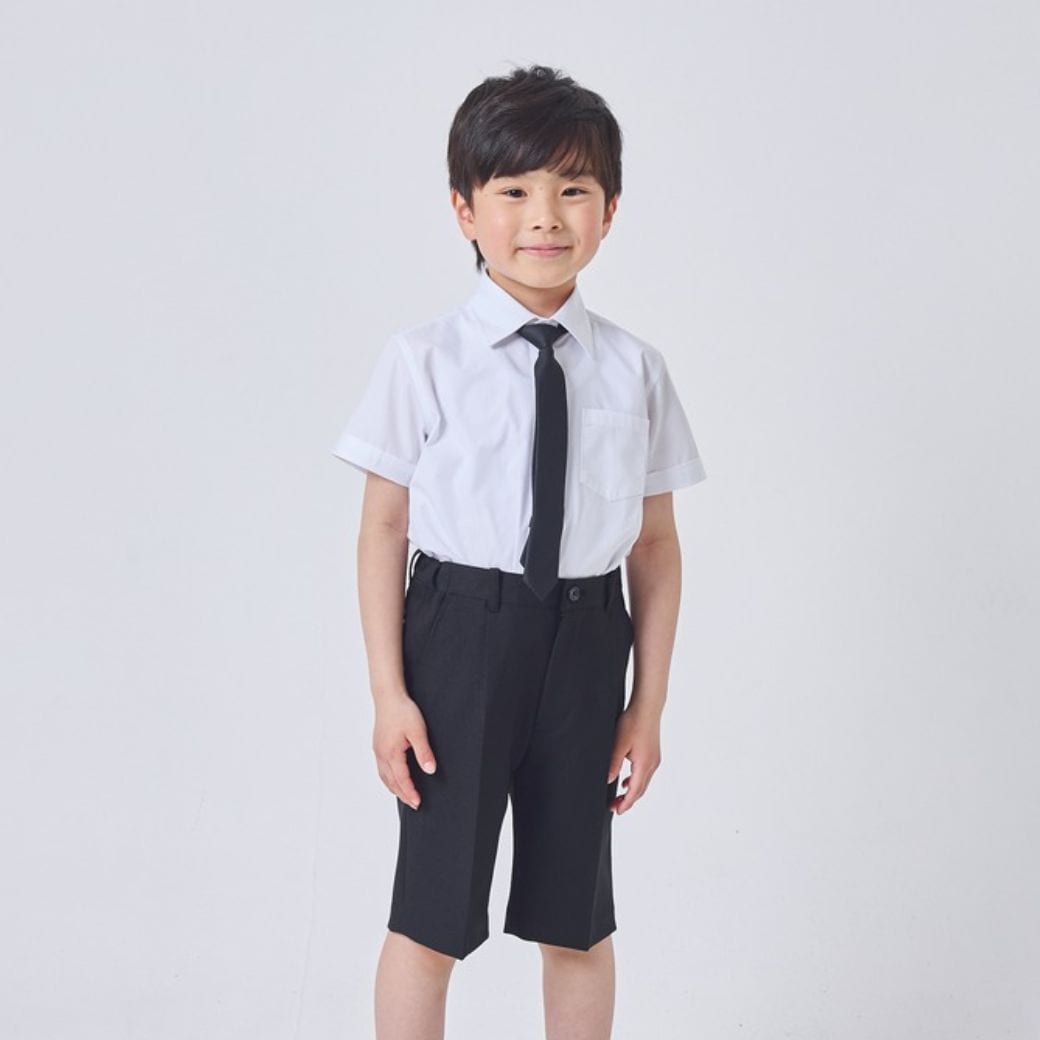 男の子フォーマル2点セット 半袖シャツ・ハーフパンツ 100 110 120 130cm(8833-5401-set)