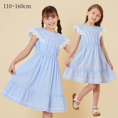 【ファイナルセール50％OFF】フリルワンピース 110 120 cm (2436-7354) CHOPINblue/ショパンブルー 