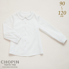 丸襟長袖ピケブラウス 90 100 110 120cm(8193-2304)