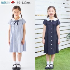 【CLEARANCEセール50％OFF】COOLMAX クールマックス 吸水速乾性能 セーラーAラインワンピース 90 100 110 120 130cm (8236-7325/8336-7314)