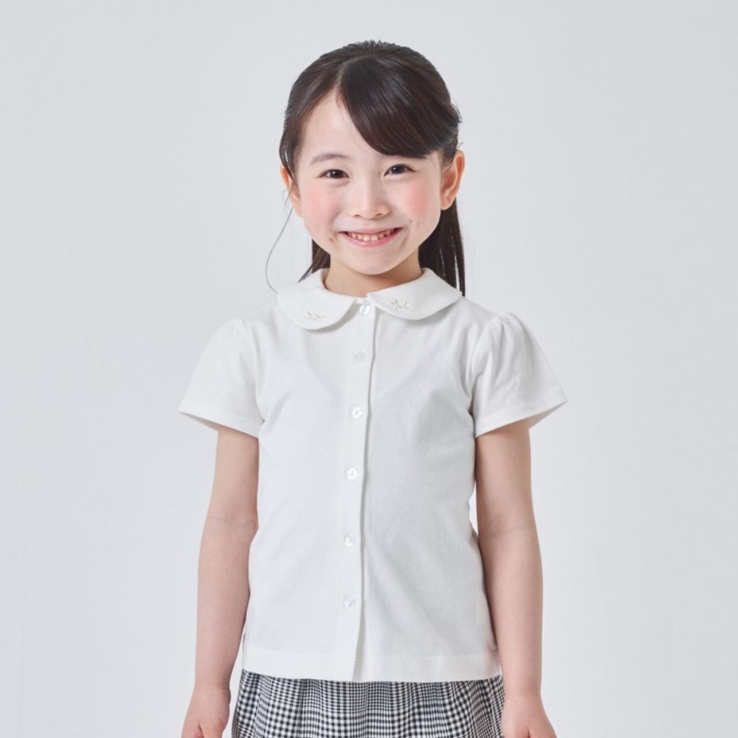 大人気/再入荷】刺しゅう襟カットソーブラウス 100 110 120 130 140cm