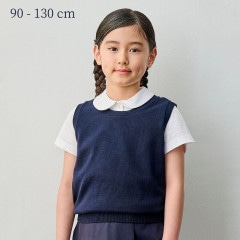 丸首ニットベスト 90 100 110 120 130cm (8297-2308)