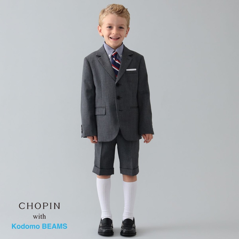 グレーイッシュ3つ釦スーツ 110 120 130cm（8301-5420) CHOPIN with  kodomo BEAMS/こどもビームス