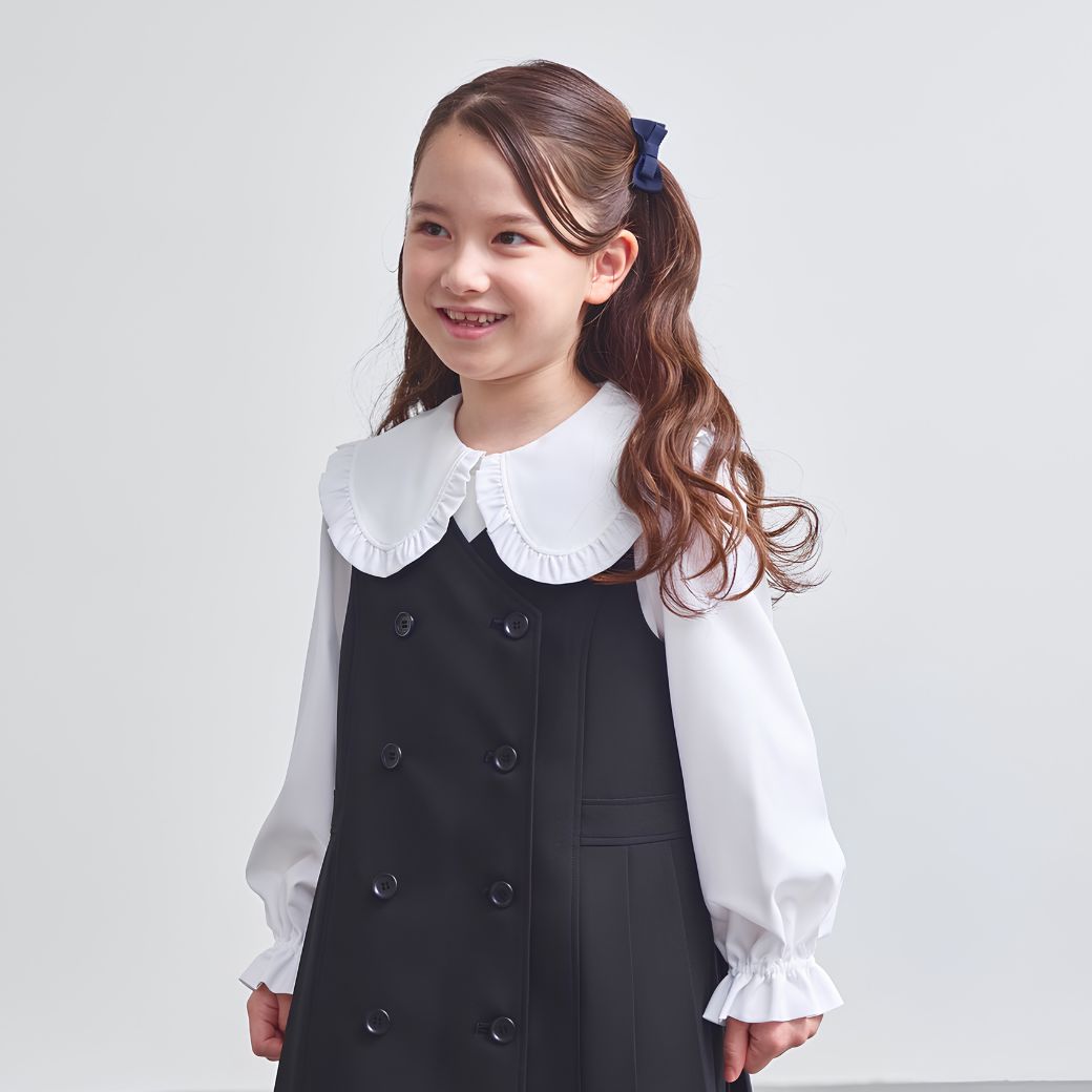 ビッグカラーブラウス 110 120 130 140cm (2473-7348) CHOPINblue/ショパン ブルー