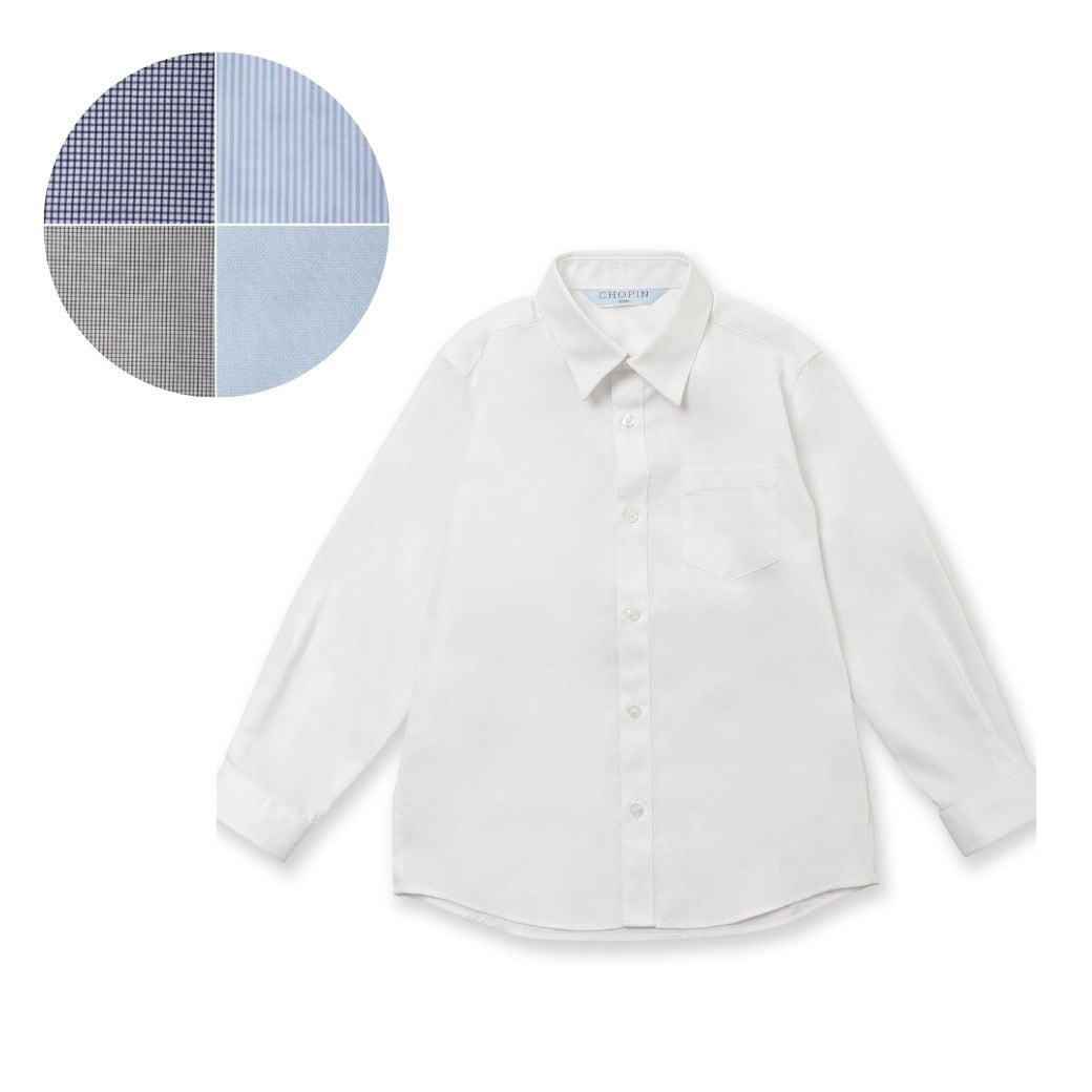 【WEB限定】ベーシックシャツ 110 120 130cm (5373-5453) CHOPIN blue/ショパンブルー
