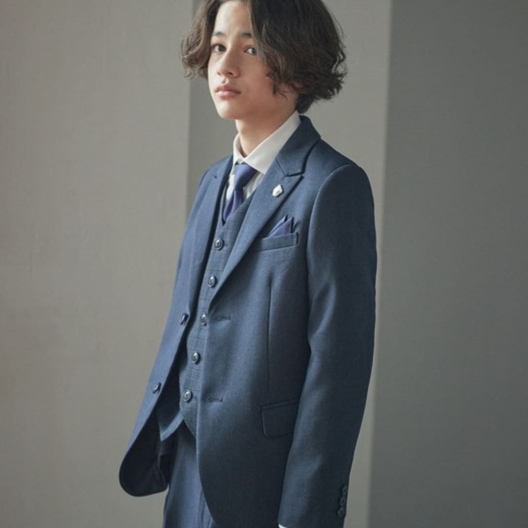 《26年新作》【WEB限定】チェックベストスリーピーススーツ 140 150 160 170cm (8601-5692) CHOPIN/ショパン 
