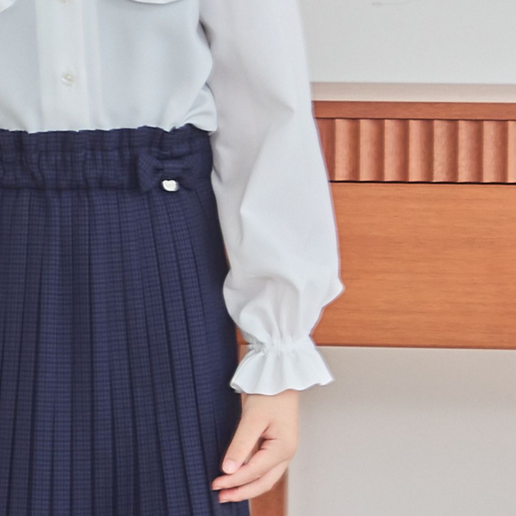 【大人気/再入荷】ビッグカラーブラウス 110 120 130 140cm (2473-7348) CHOPINblue/ショパン ブルー