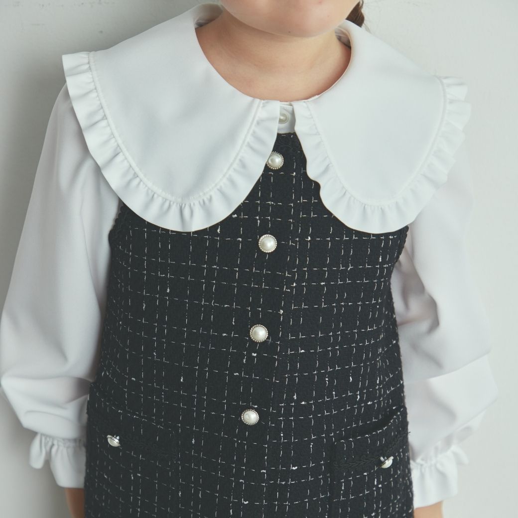 【大人気/再入荷】ビッグカラーブラウス 110 120 130 140cm (2473-7348) CHOPINblue/ショパン ブルー