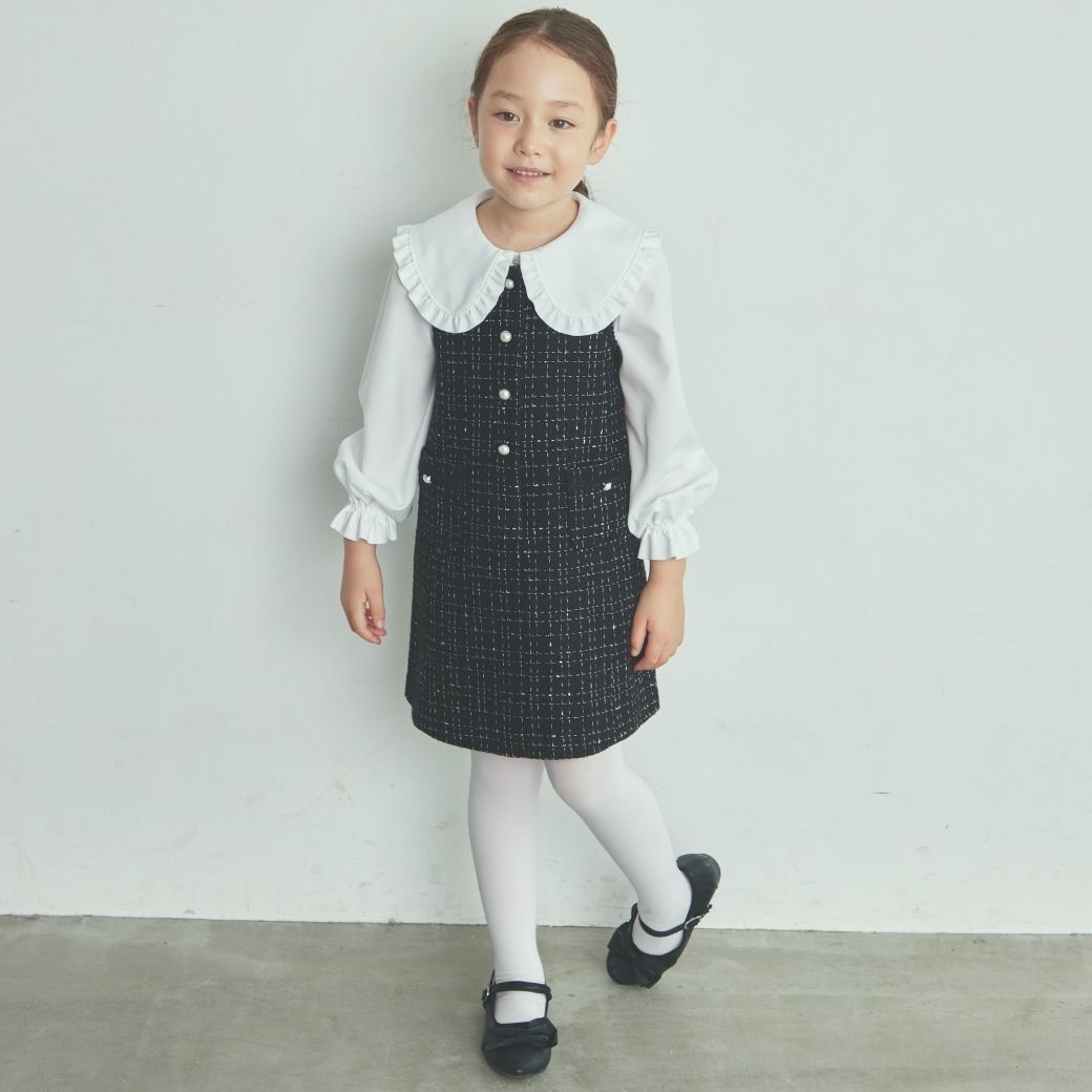 【大人気/再入荷】ビッグカラーブラウス 110 120 130 140cm (2473-7348) CHOPINblue/ショパン ブルー