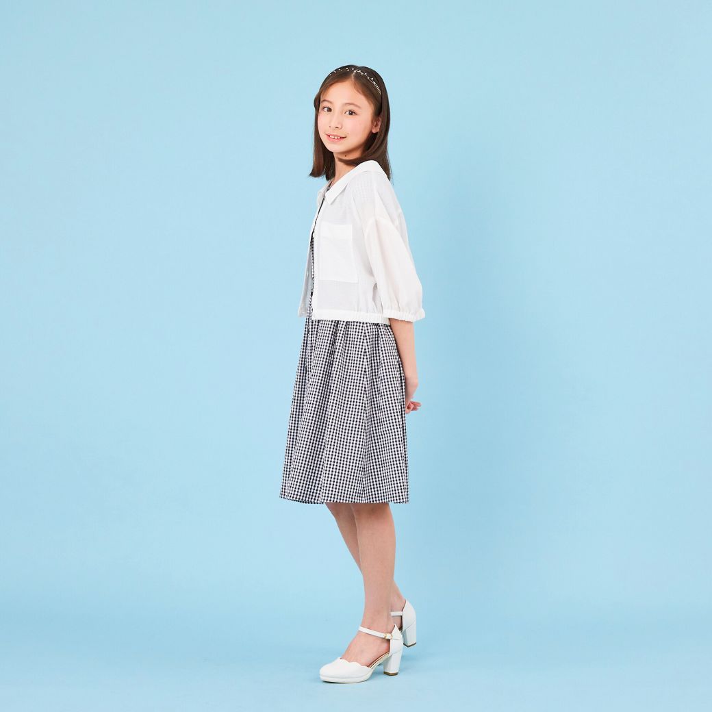 【TIMEセール40%OFF/WEB限定】シアーシャツブルゾン 140 150 160cm (2332-2538) CHOPINblue/ショパン ブルー