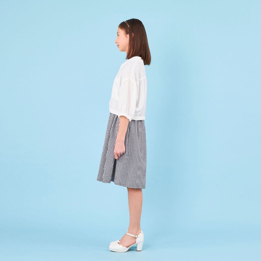 【TIMEセール40%OFF/WEB限定】シアーシャツブルゾン 140 150 160cm (2332-2538) CHOPINblue/ショパン ブルー