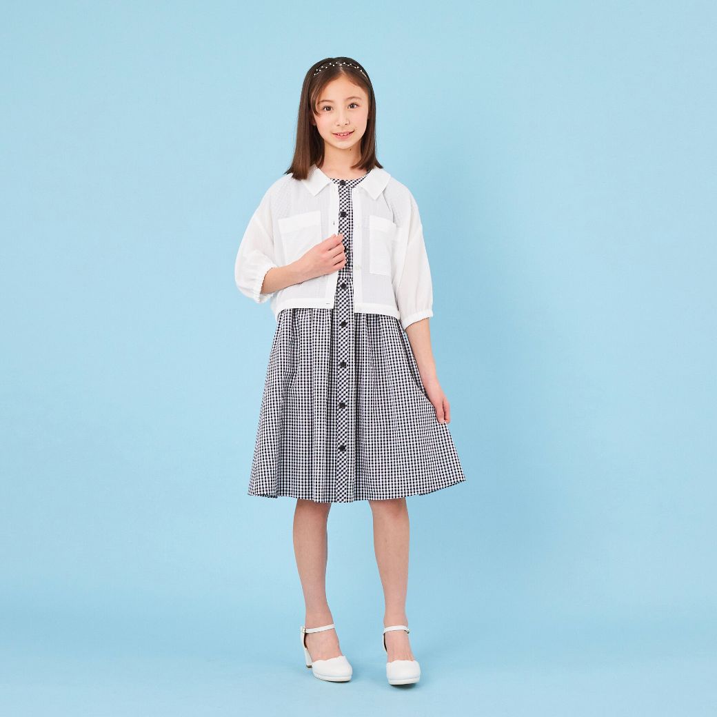 【TIMEセール40%OFF/WEB限定】シアーシャツブルゾン 140 150 160cm (2332-2538) CHOPINblue/ショパン ブルー