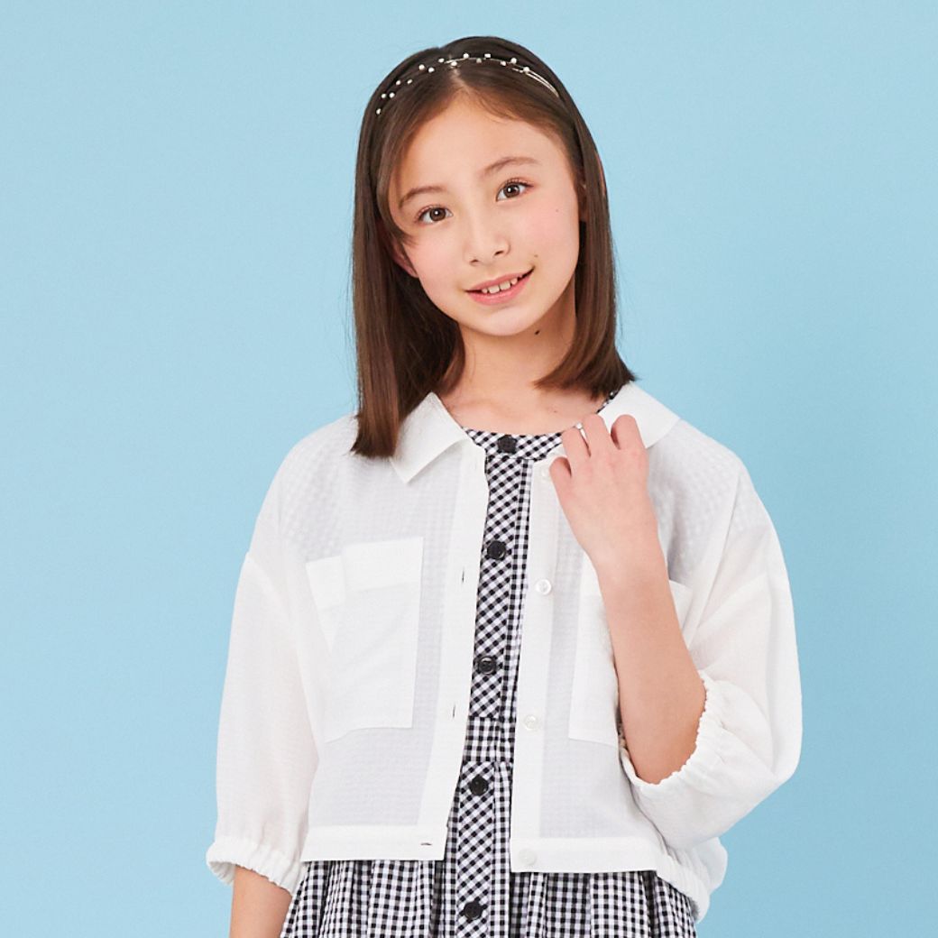 【TIMEセール40%OFF/WEB限定】シアーシャツブルゾン 140 150 160cm (2332-2538) CHOPINblue/ショパン ブルー