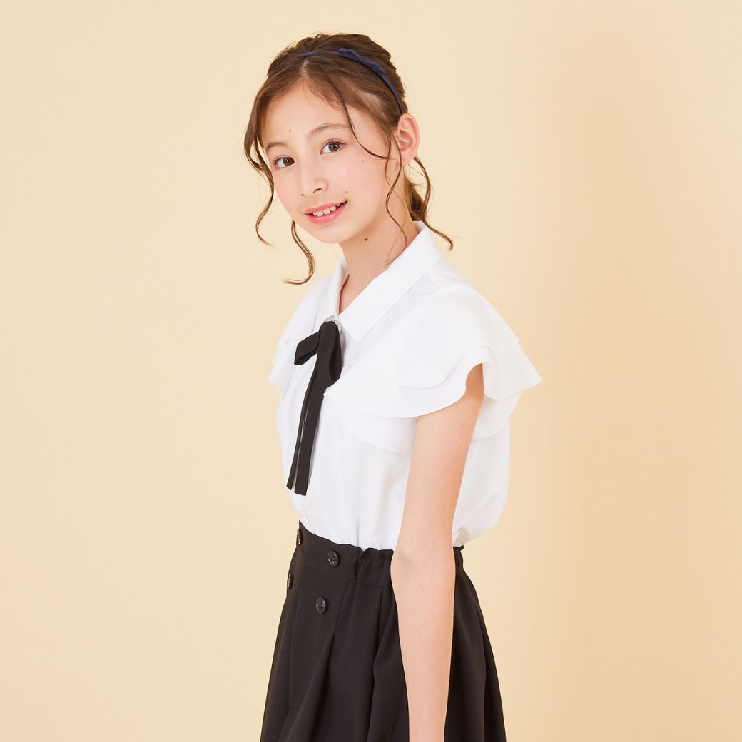 【TIMEセール50%OFF】フリルブラウス 140 150 160cm (8393-2502) CHOPIN/ショパン