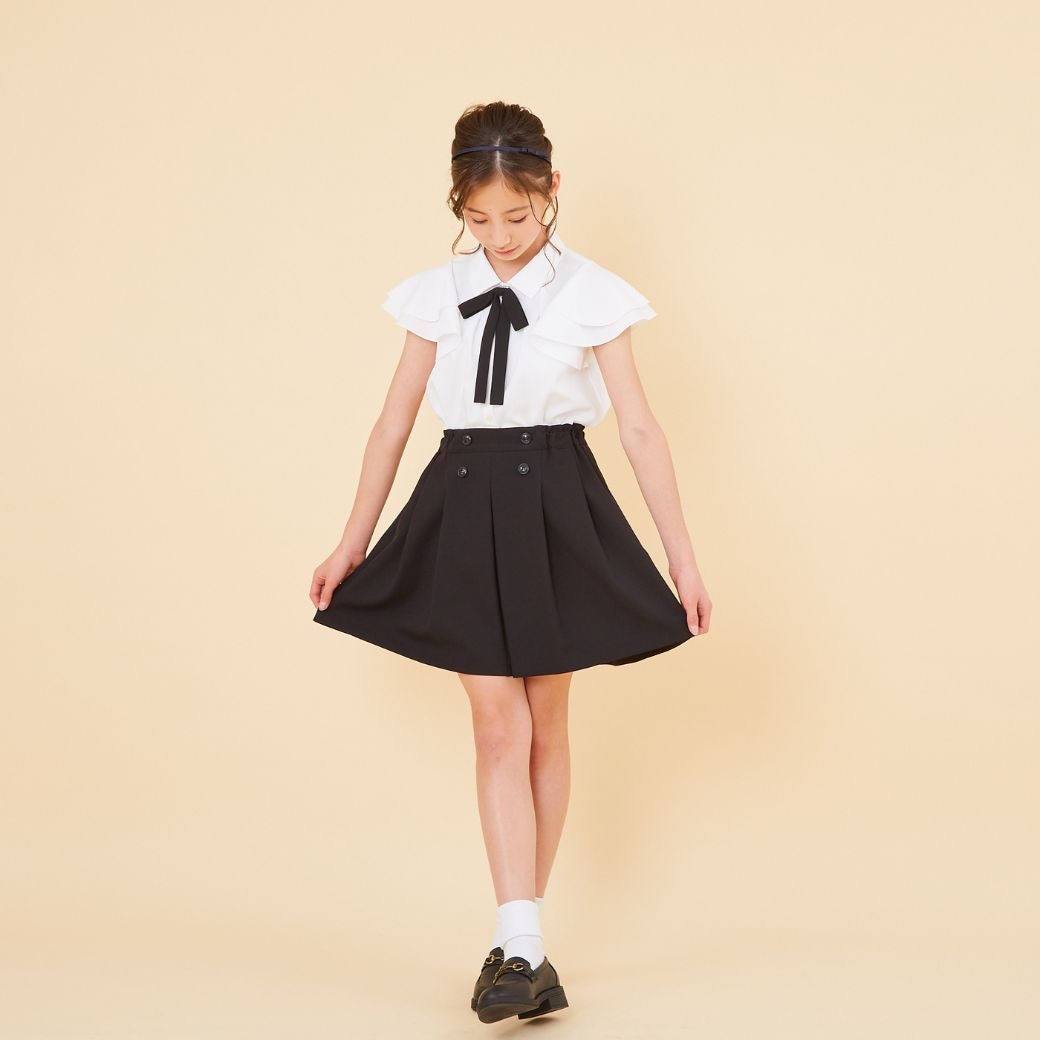 【TIMEセール50%OFF】フリルブラウス 140 150 160cm (8393-2502) CHOPIN/ショパン