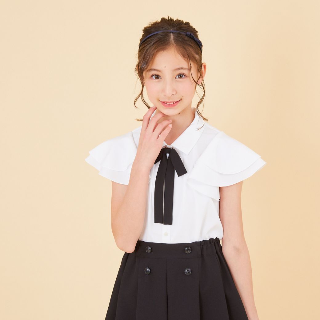 【TIMEセール50%OFF】フリルブラウス 140 150 160cm (8393-2502) CHOPIN/ショパン