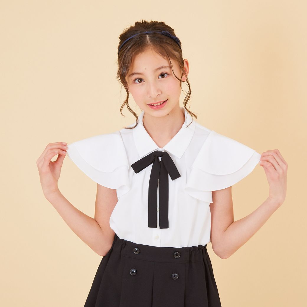 【TIMEセール50%OFF】フリルブラウス 140 150 160cm (8393-2502) CHOPIN/ショパン