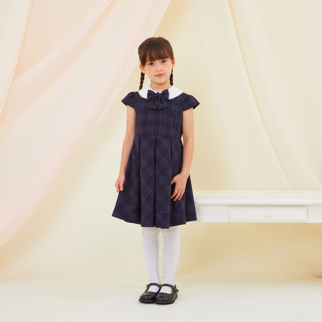 【限定OUTLETセール15%OFF】 格子柄アンサンブル 130cm(8101-9301-2)