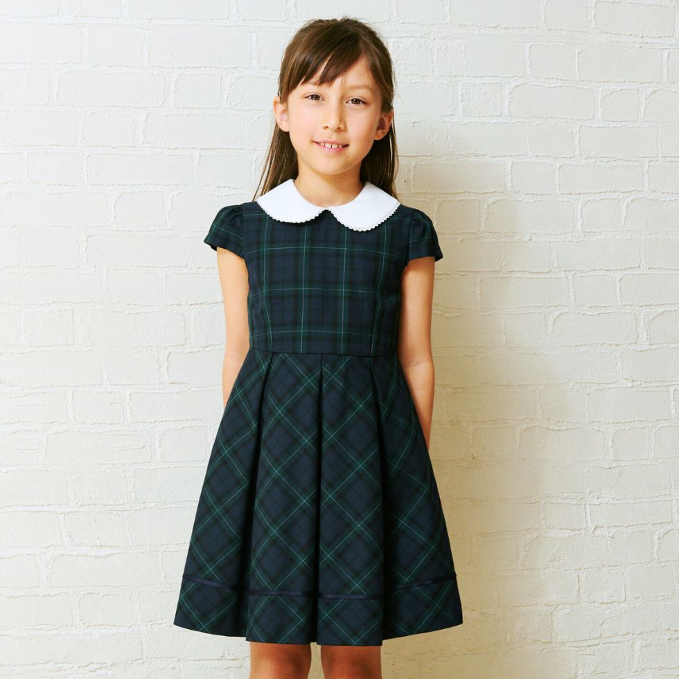 【限定OUTLETセール15%OFF】 格子柄アンサンブル 130cm(8101-9301-2)