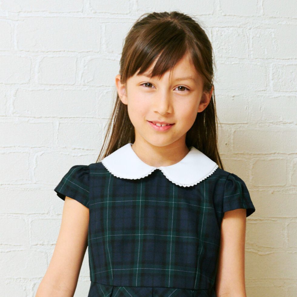 【限定OUTLETセール15%OFF】 格子柄アンサンブル 130cm(8101-9301-2)