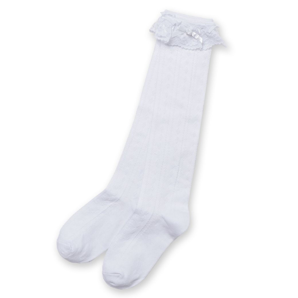 8490-0001 フリルハイソックス 13~24cm CHOPIN/ショパン【11月1日価格改定】