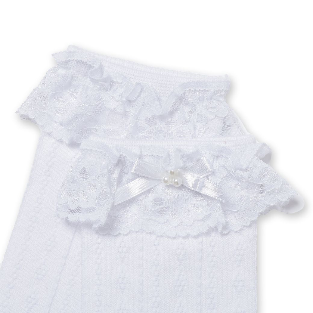 8490-0001 フリルハイソックス 13~24cm CHOPIN/ショパン【11月1日価格改定】