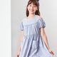 【ジュニア】パフスリーブワンピース 接触冷感COOL MAX 140 150 160cm (2636-7553) CHOPIN blue/ショパンブルー