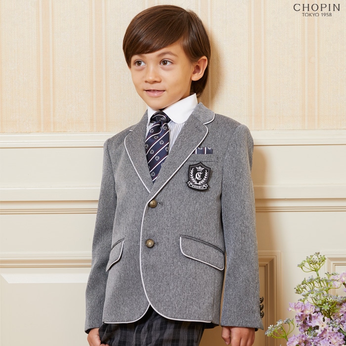 入学式　男の子130cm ロングパンツジャケット4点セット 楽天市場】フォーマル ノーカラージャケット セットアップ