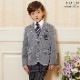 【廃版アウトレットセール34％OFF】格子柄パンツのパイピングジャケットスーツ 130cm (8901-5402)
