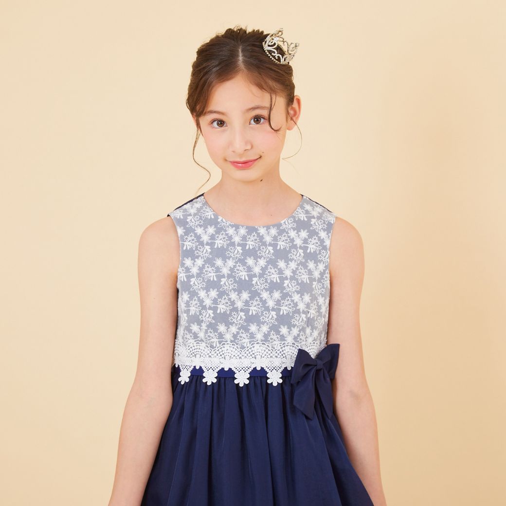 レース×オーガンザドレス 80 90 100 110 120cm (8396-7105-7305) CHOPIN/ショパン