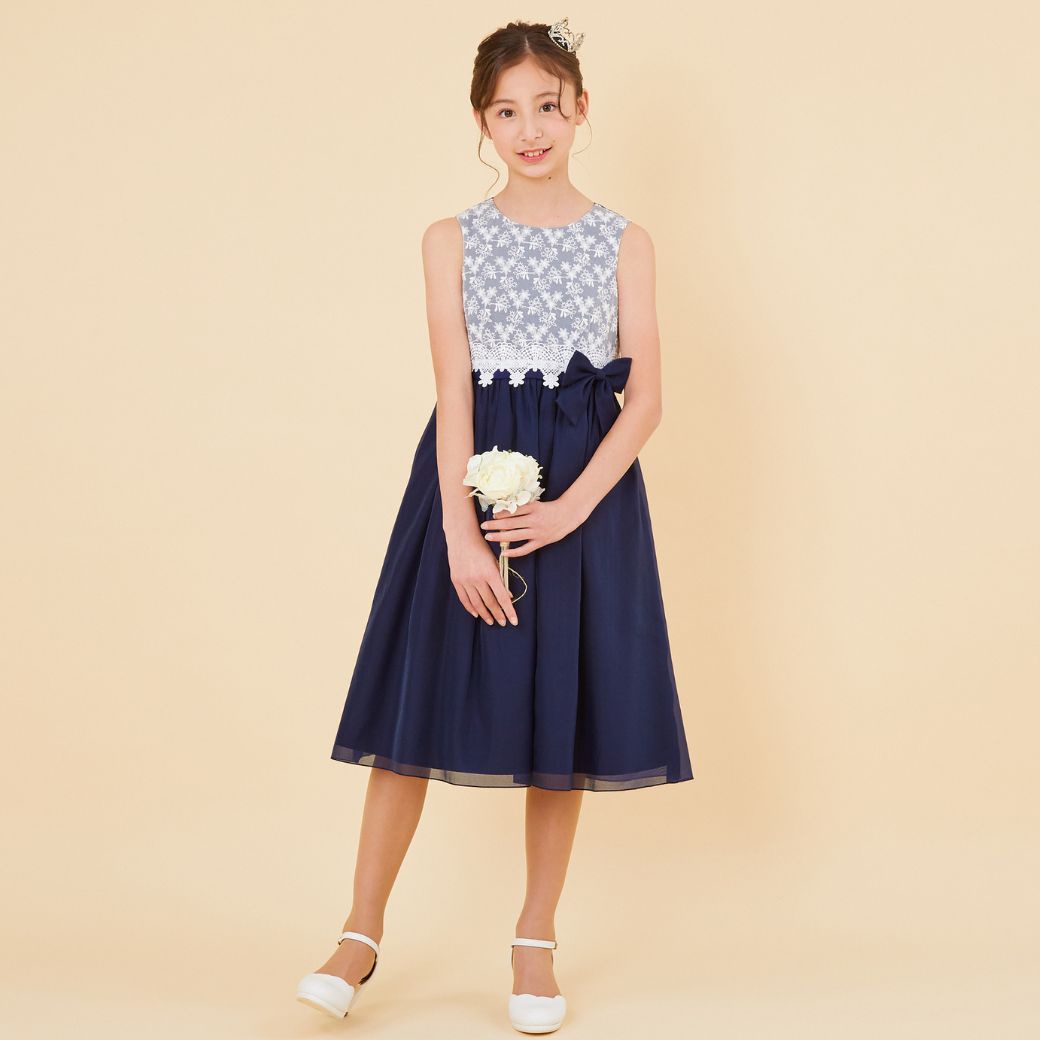 レース×オーガンザドレス 80 90 100 110 120cm (8396-7105-7305) CHOPIN/ショパン