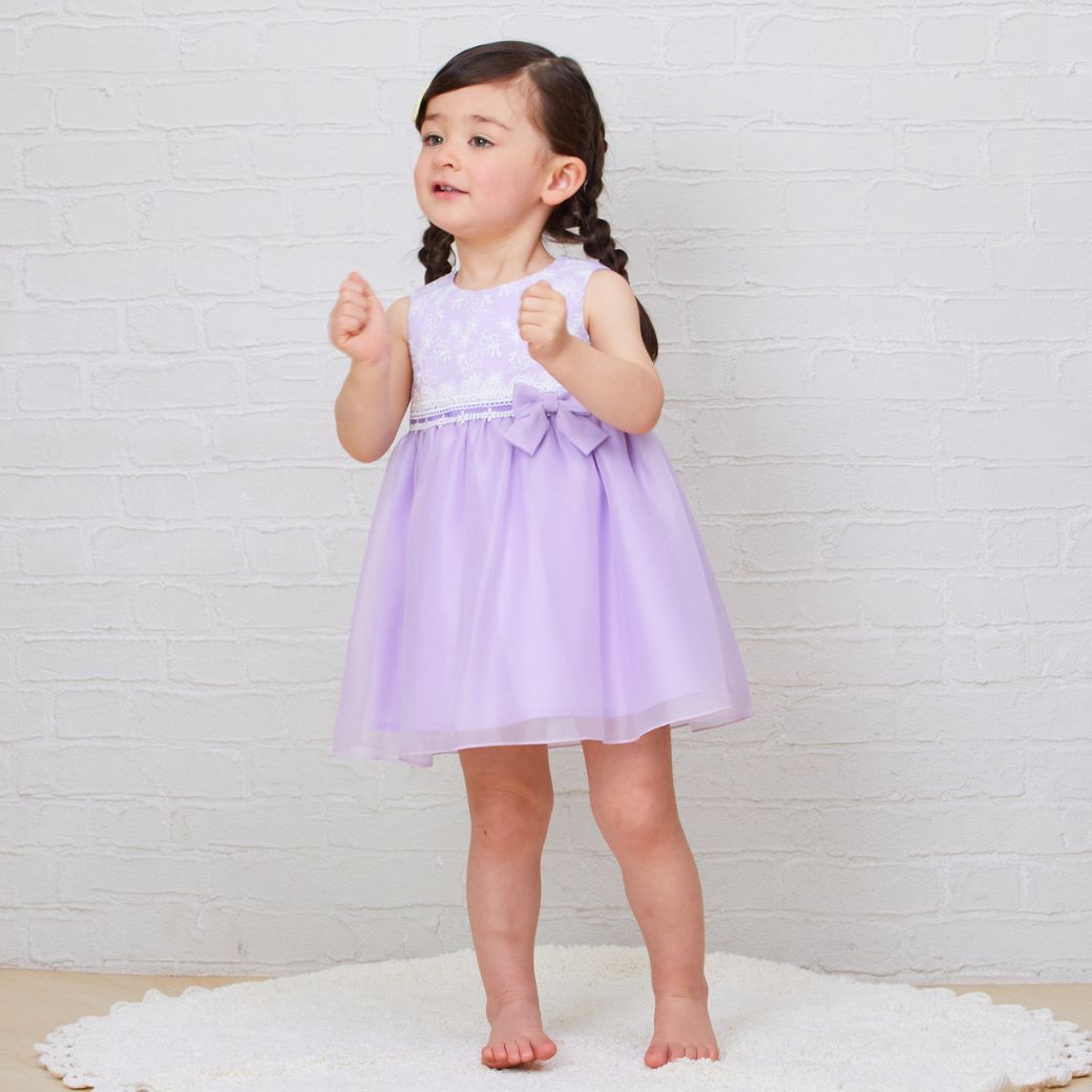 レース×オーガンザドレス 80 90 100 110 120cm (8396-7105-7305) CHOPIN/ショパン