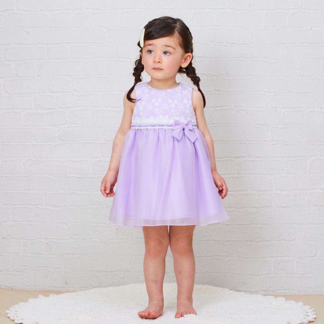 レース×オーガンザドレス 80 90 100 110 120cm (8396-7105-7305) CHOPIN/ショパン