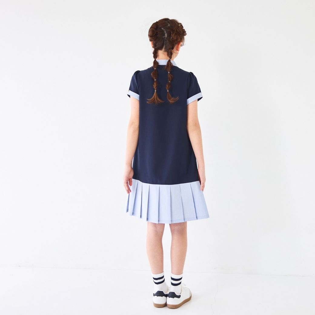 【SUMMER SALE】【ジュニア】COOLMAX Aライン裾プリーツワンピース 140 150 160cm (8636-2505) CHOPIN/ショパン