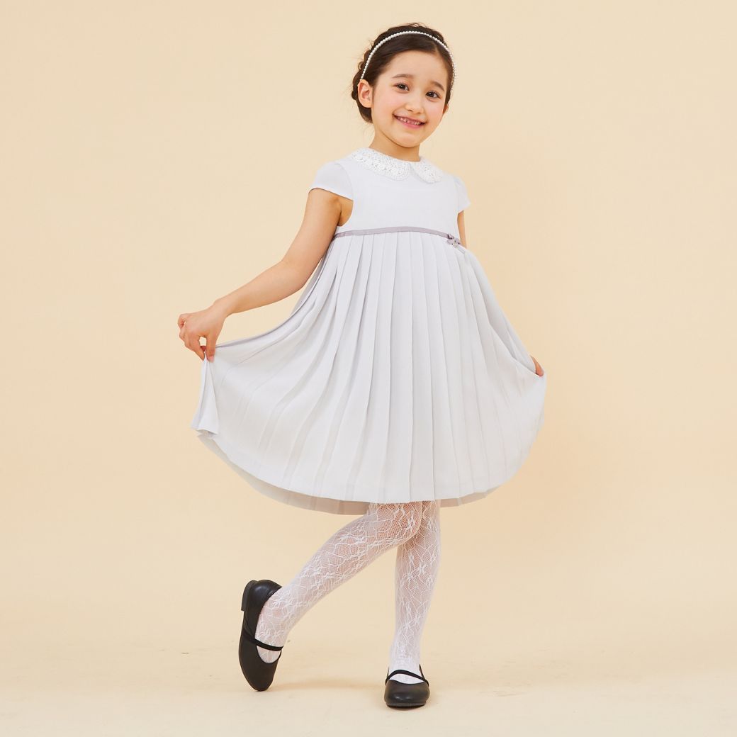 【TIMEセール10%OFF】襟2wayプリーツ切り替えワンピース 110 120 130 140cm (8396-7306) CHOPIN/ショパン