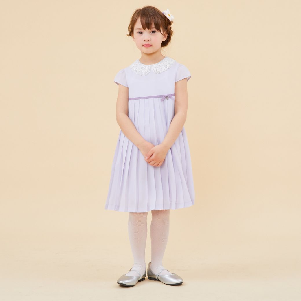 【TIMEセール10%OFF】襟2wayプリーツ切り替えワンピース 110 120 130 140cm (8396-7306) CHOPIN/ショパン