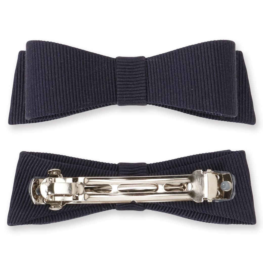 通塾 学校説明会 グログランリボンバレッタ フリー/Free (8490-0006)【価格改定11月1日】