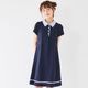 【ジュニア】ポロ風ワンピース COOLMAX140 150 160 170cm (2636-2545) CHOPIN blue/ショパンブルー