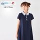 【ジュニア】COOLMAXポロ風ワンピース 140 150 160 170cm (2636-2545) CHOPIN blue/ショパンブルー