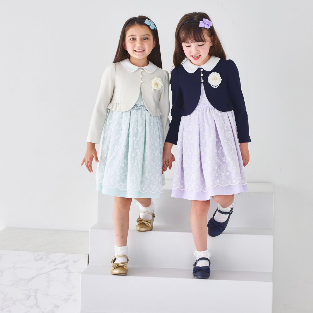 ニュアンスカラーレースアンサンブル 115 120 130cm (2501-7351) CHOPIN/ショパン