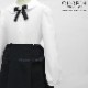 【TIMEセール10％OFF】フラワーリボン付き長袖ブラウス 100 110 120 130cm(8893-2300)