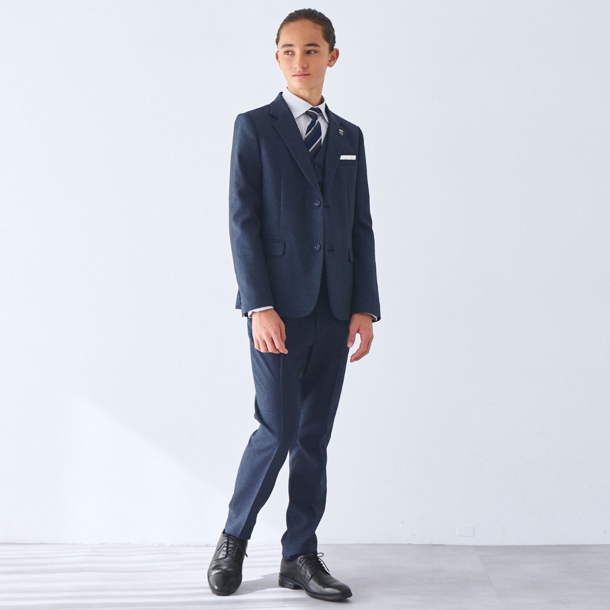 ストライプスリーピーススーツセット 140 150 160 170cm (8371-5604