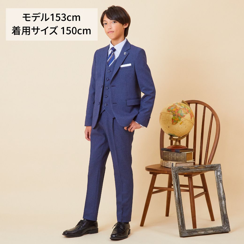 ストライプスリーピーススーツセット 140 150 160 170cm (8371