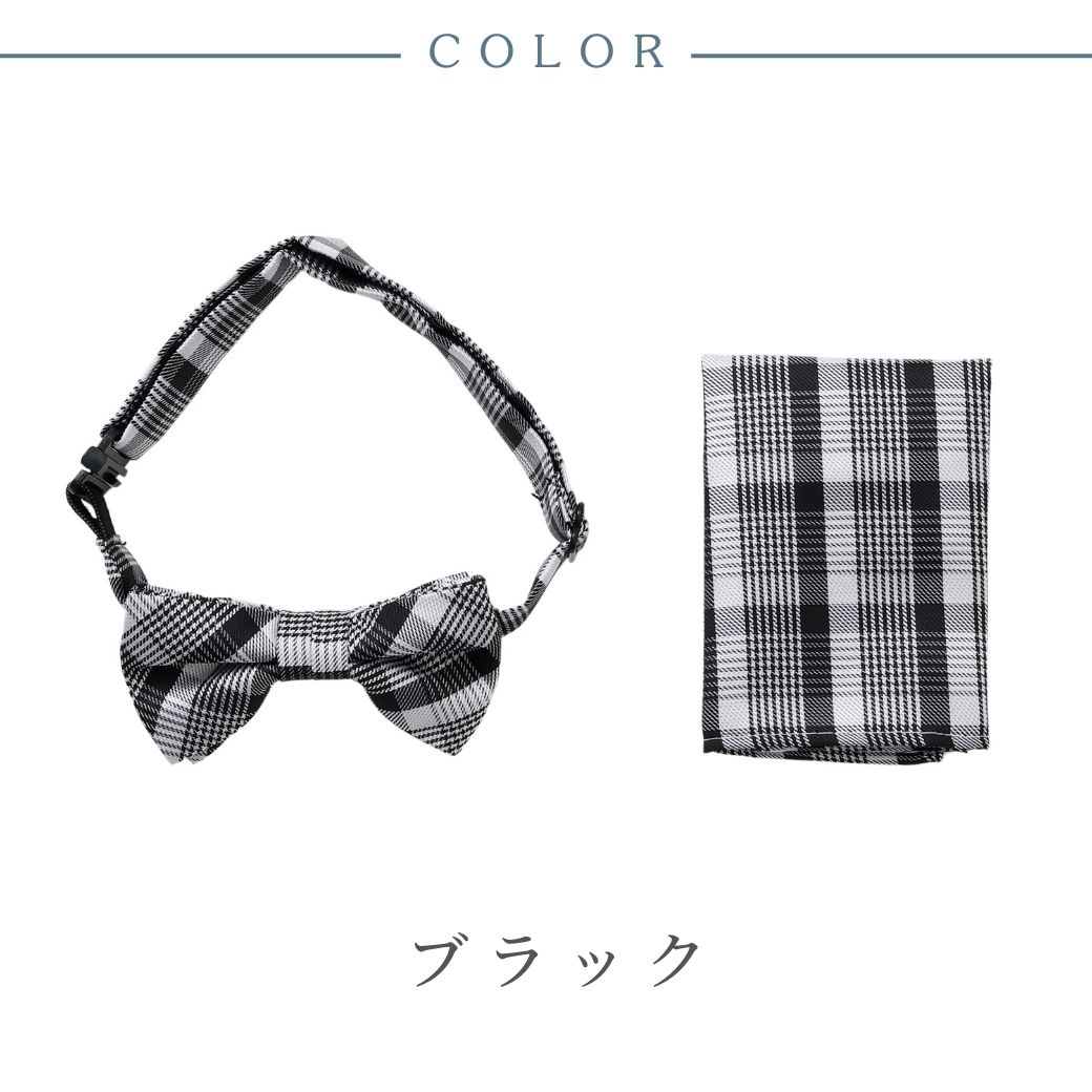 蝶ネクタイ&ポケットチーフセット フリーサイズ (2478-5462) CHOPINblue/ショパンブルー