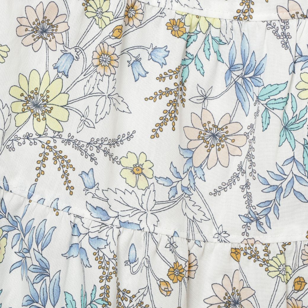 【ファイナルセール50%OFF】フラワーティアードワンピース 90 100cm (2436-7168) CHOPINblue/ショパンブルー